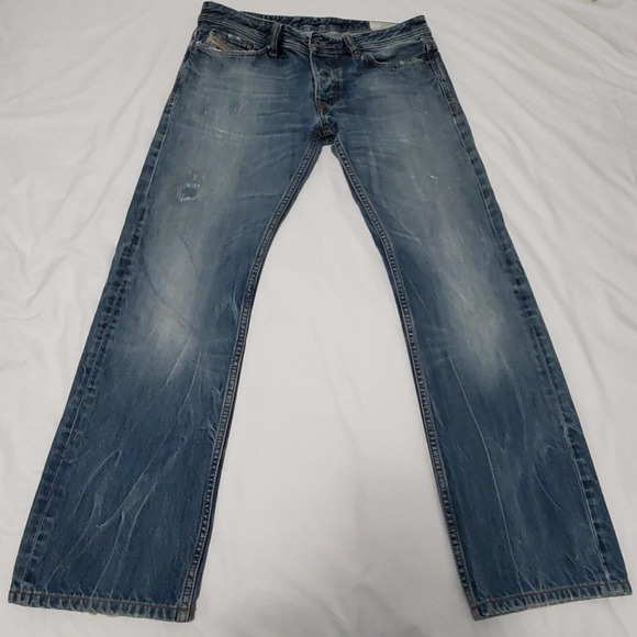 Diesel Other - Diesel Industry Mens Viker Regular Straight Button Fly Distressed Jeans Sz 31